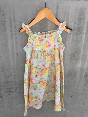 Angel Dear - Girls Spring Meadow Paperbag Ruffle Sundress