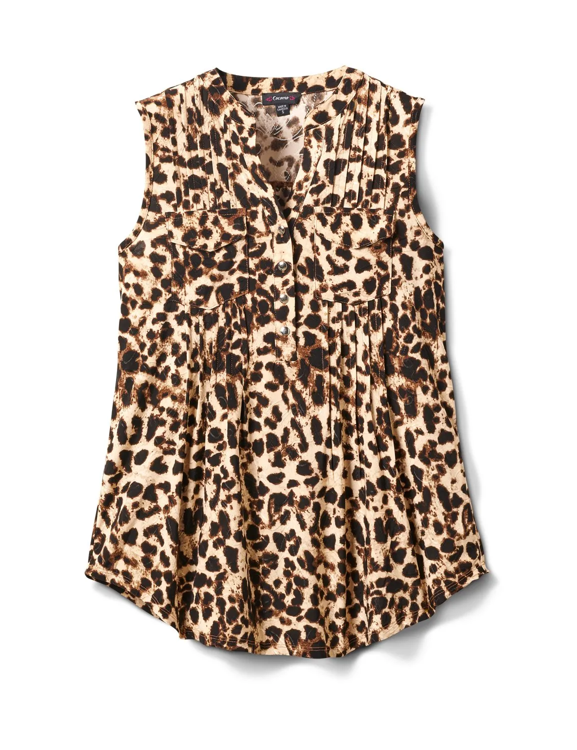 Animal Sleeveless Knit Popover