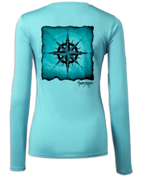 Compass Blue - Performance Women's Scoop-Neck
