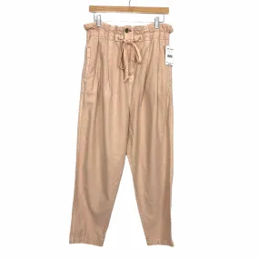 Free People Misty Rose Pleated Paperbag Waist Pants NWT- Size M (Inseam 24.5”)