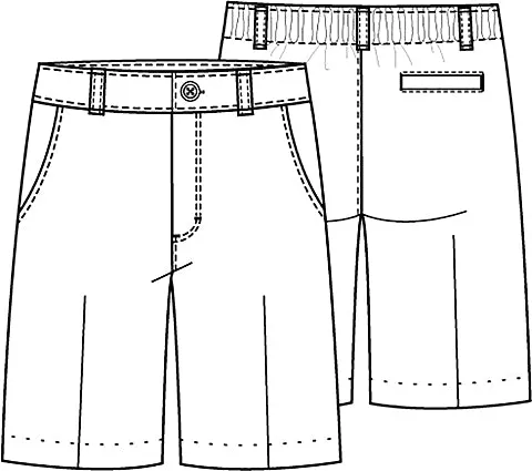 Girls/Ladies Flat Front Shorts #5294