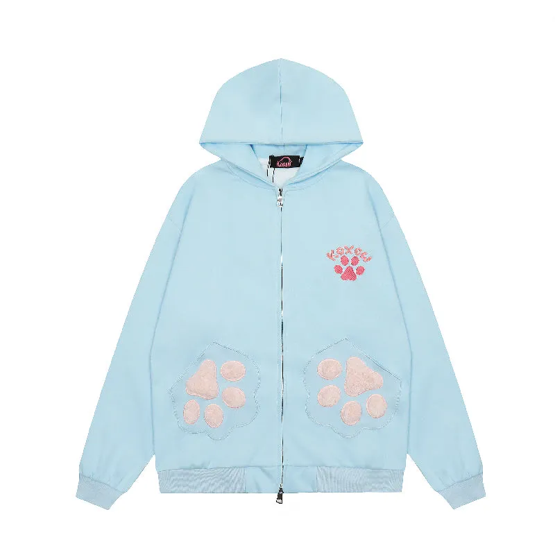 Kawaii Sweet Style Cat Claw Hooded Coat