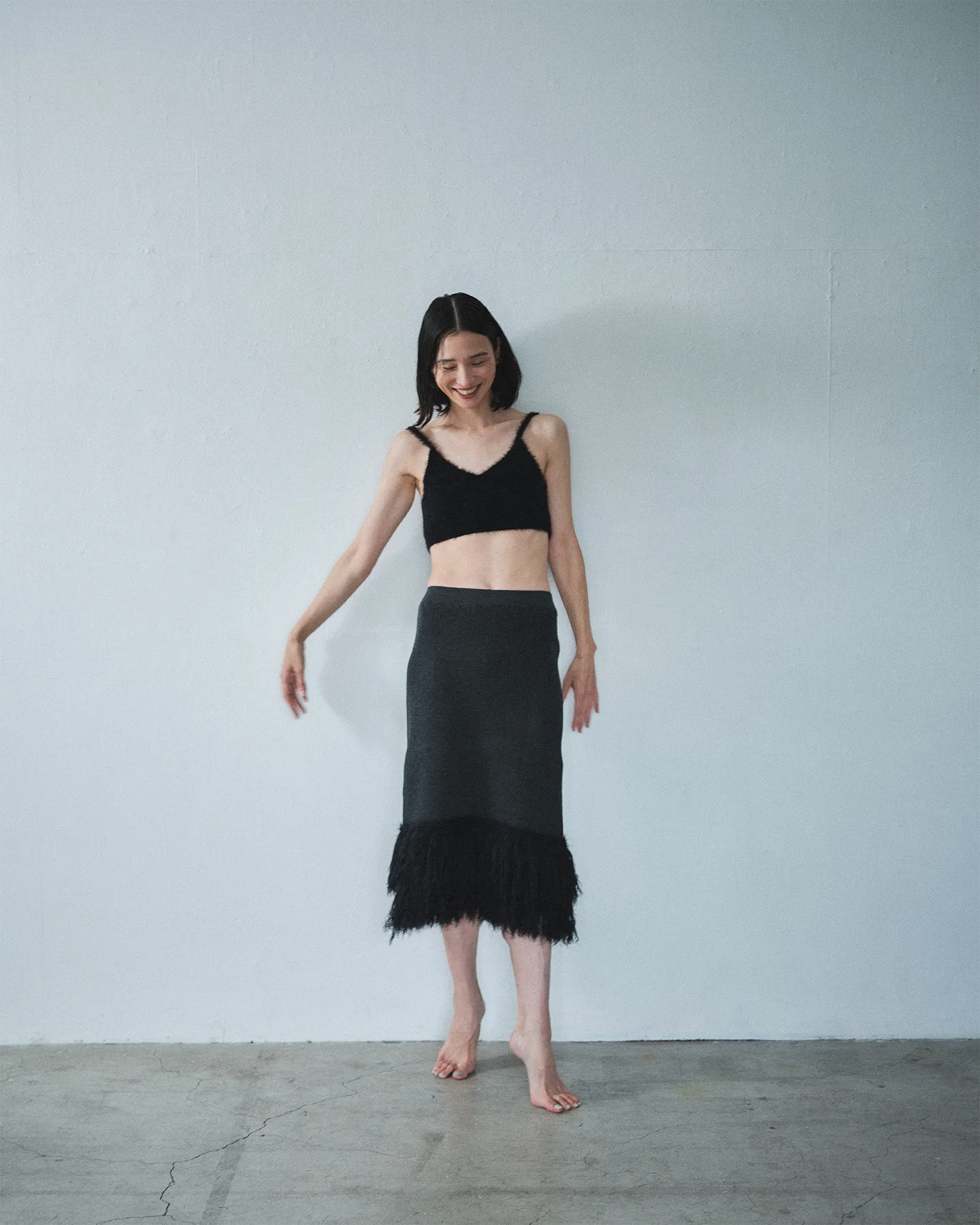 Knitted Fringe Skirt
