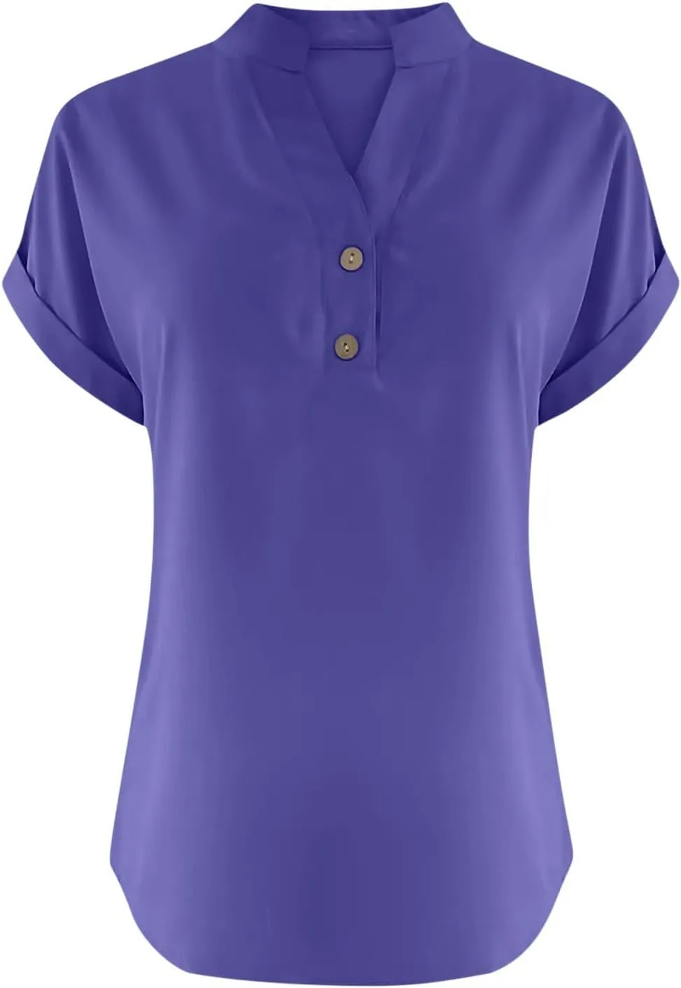Linen Top for Women Plus Size Button Down Shirts Rolled Short Sleeve Blouse Cotton V Neck T Shirt Summer Travel Tees