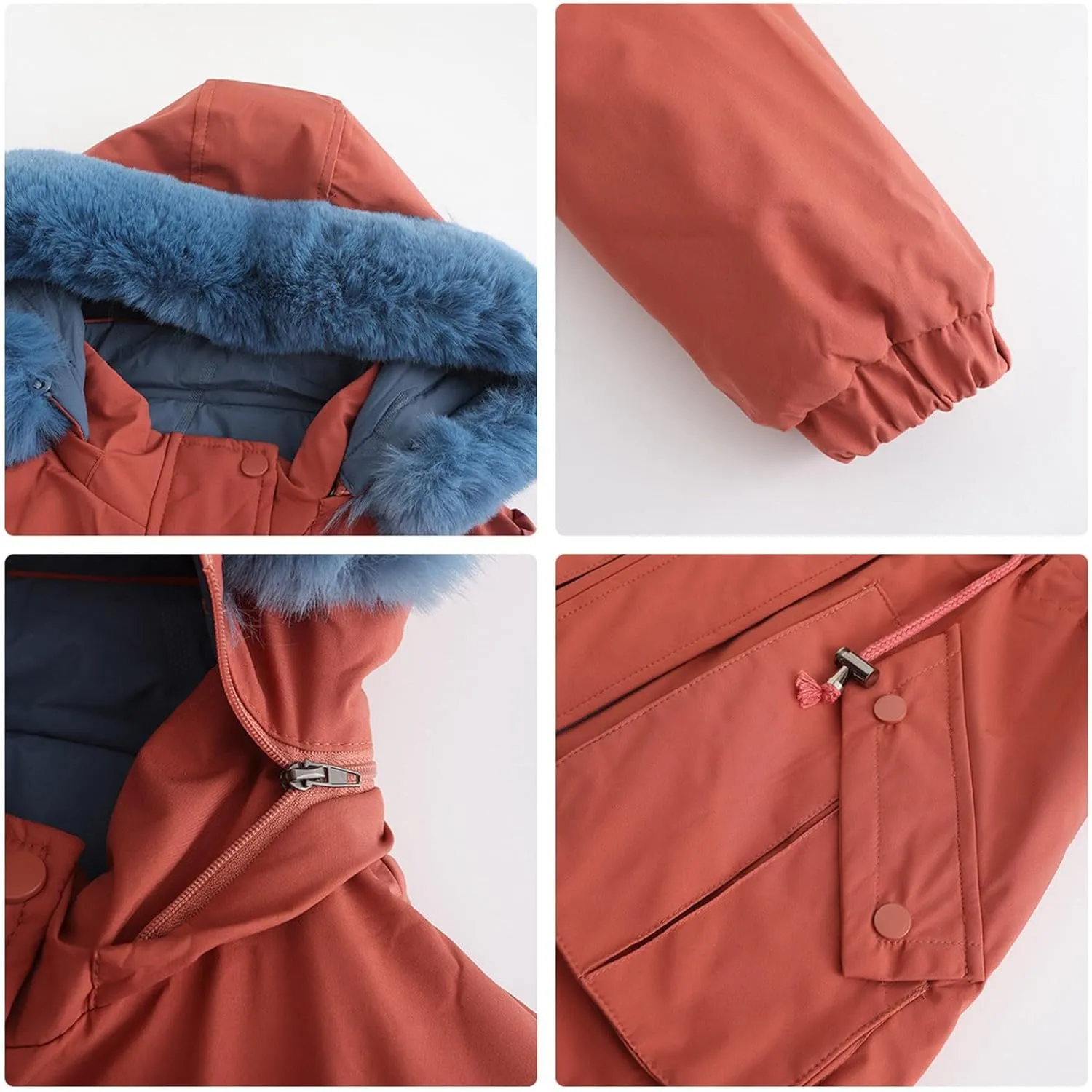 Long Winter Coats for Women Thicken Fleece Parkas Fashion Warm Puffer Coat Casual Reversible Down Jacket with Hood