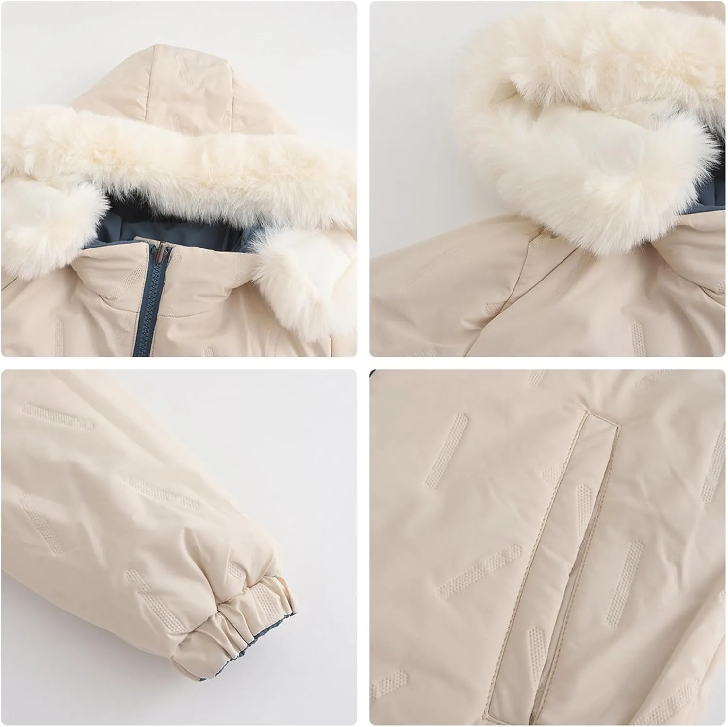 Long Winter Coats for Women Thicken Fleece Parkas Fashion Warm Puffer Coat Casual Reversible Down Jacket with Hood