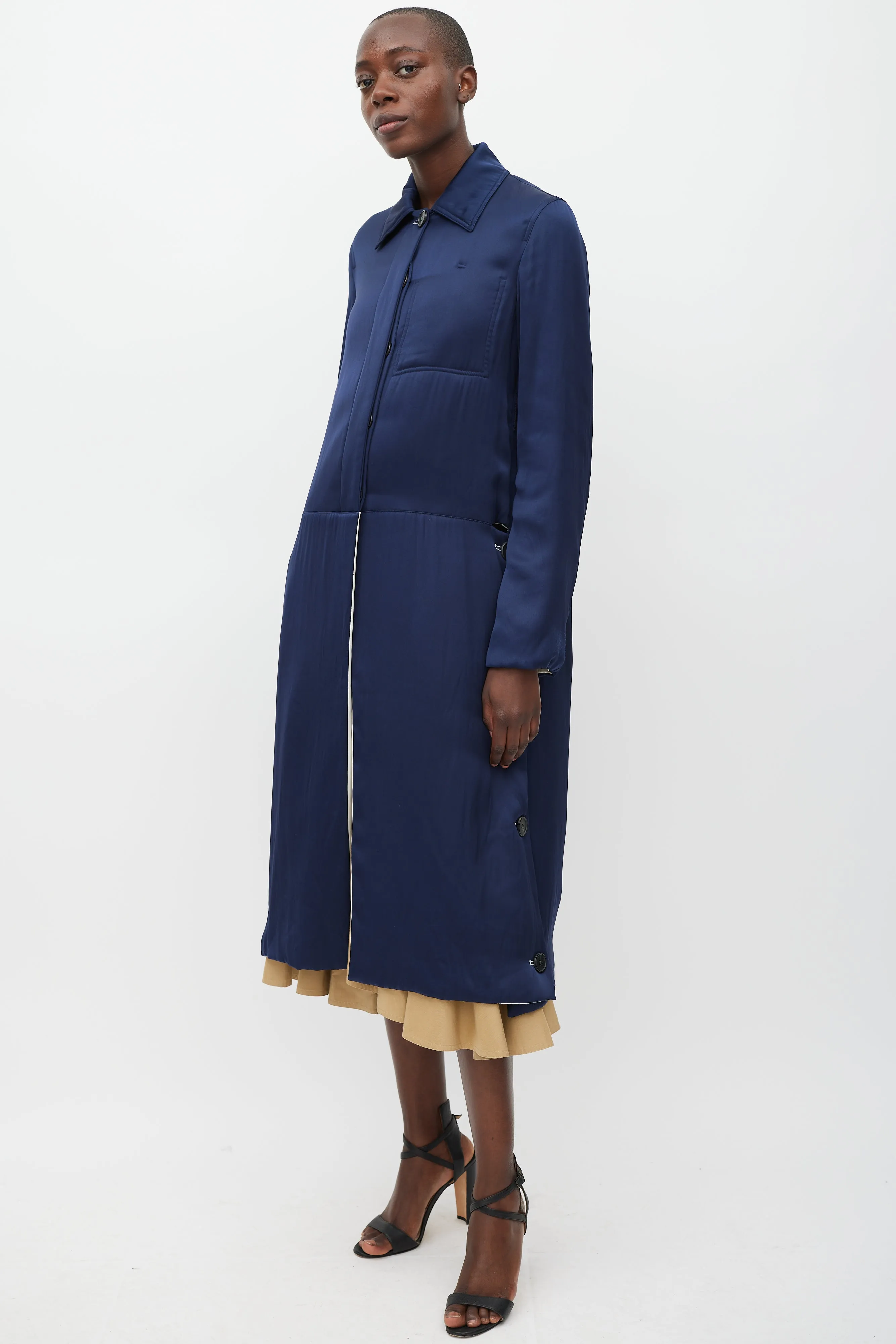 Navy & Multicolour Modular Reversible Coat