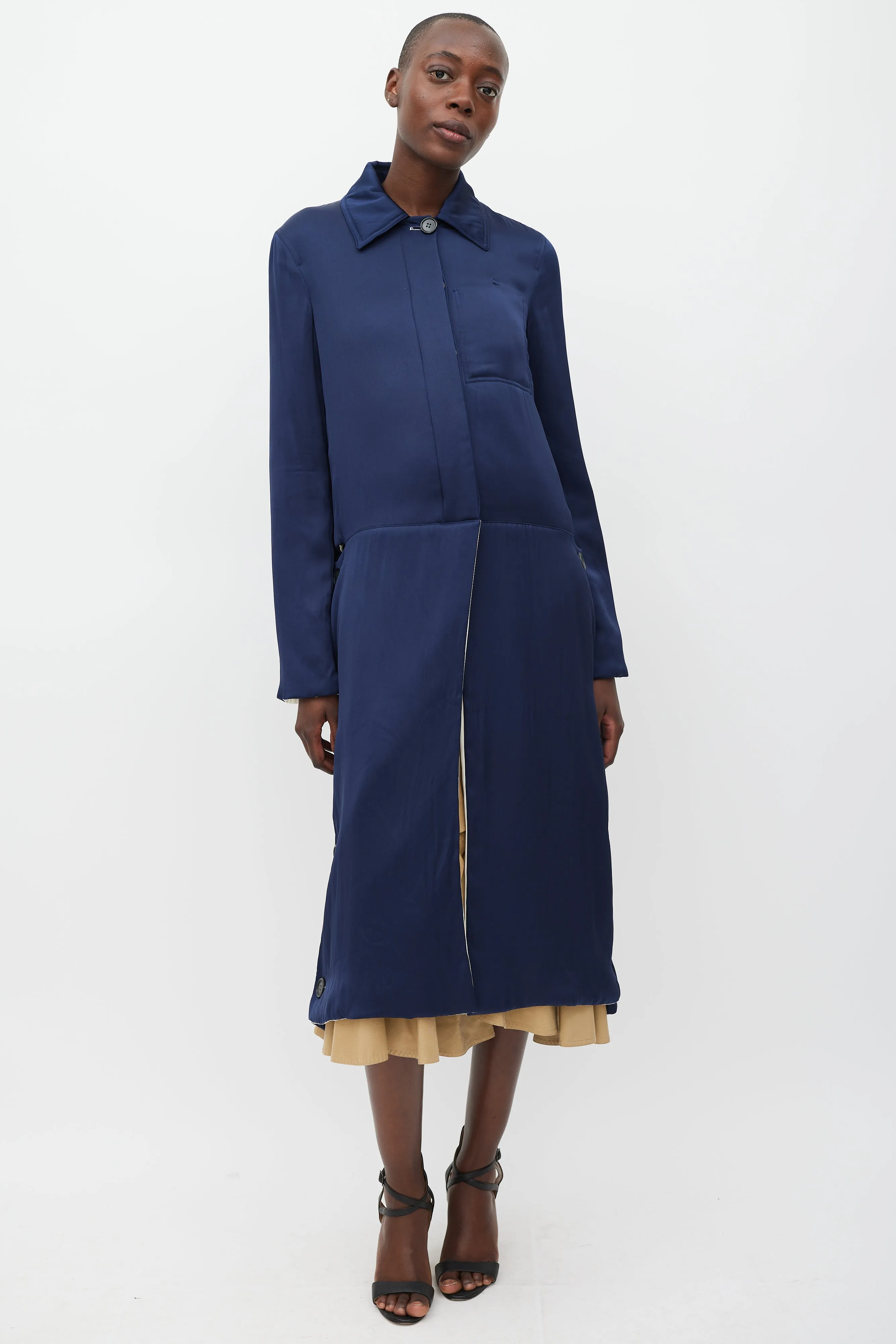 Navy & Multicolour Modular Reversible Coat