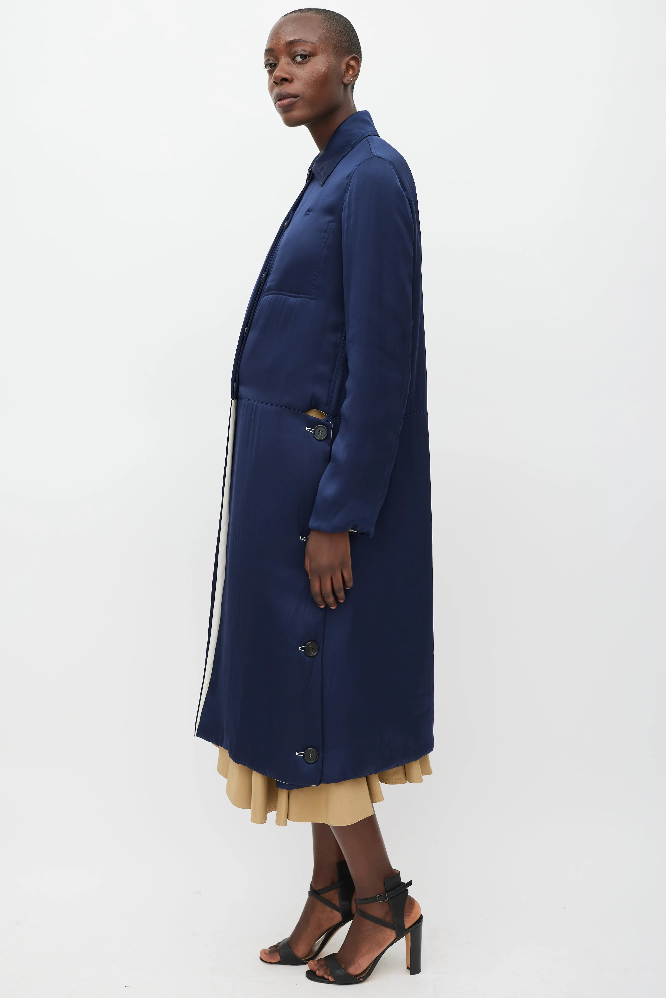 Navy & Multicolour Modular Reversible Coat