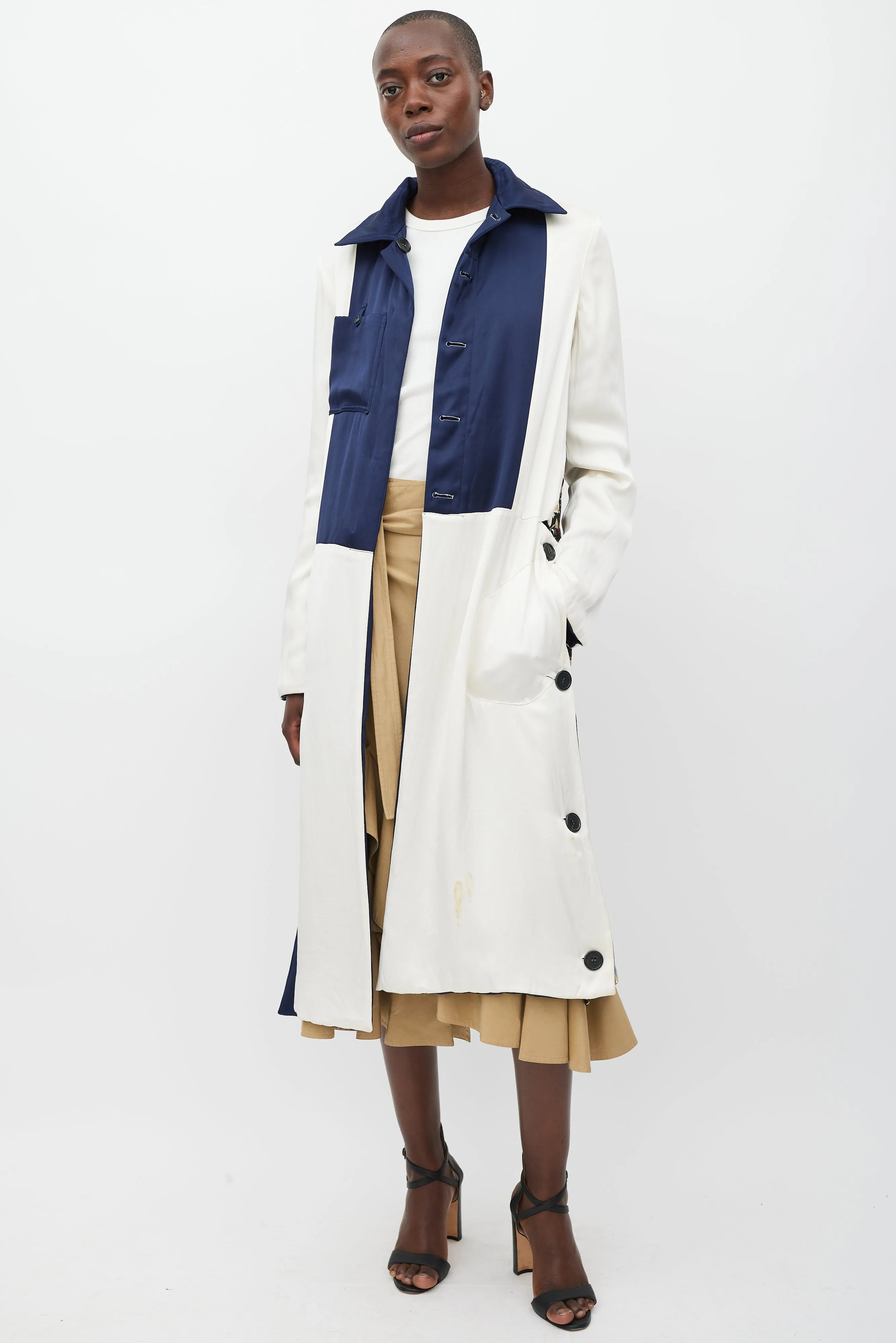 Navy & Multicolour Modular Reversible Coat