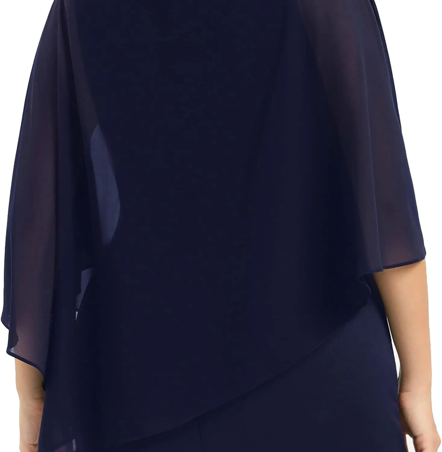 Plus Size Dresses Wedding Guest - Mother of The Bride Cocktail Semi Formal Cape Dresses