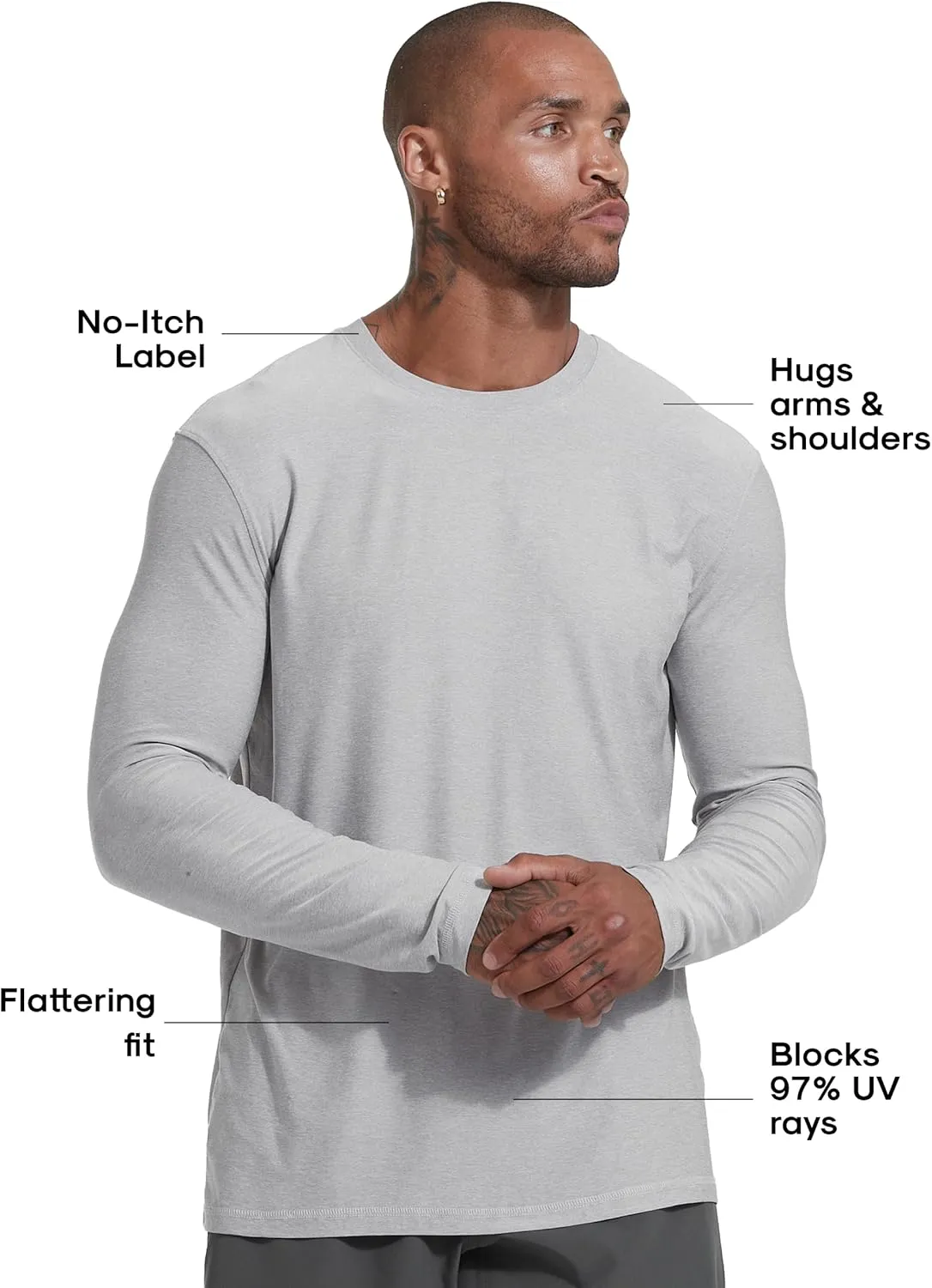 True Classic Workout Shirts for Men - Athletic Tops & Gym Shirts for Men, Quick-Dry Mens Workout Shirt