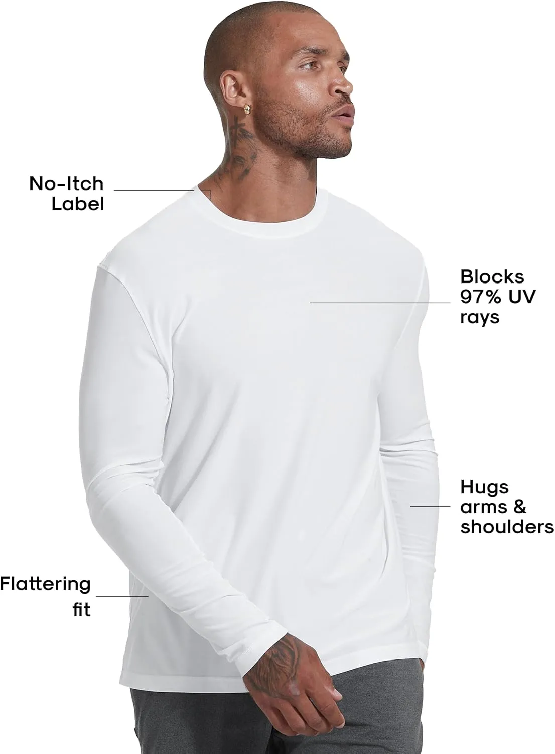 True Classic Workout Shirts for Men - Athletic Tops & Gym Shirts for Men, Quick-Dry Mens Workout Shirt