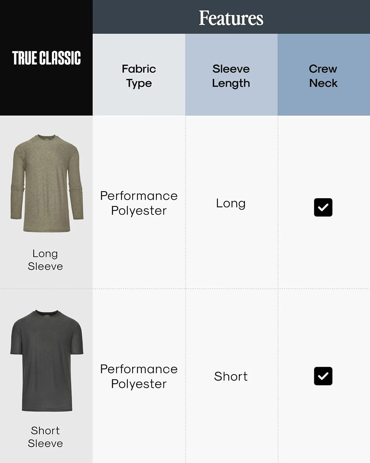 True Classic Workout Shirts for Men - Athletic Tops & Gym Shirts for Men, Quick-Dry Mens Workout Shirt