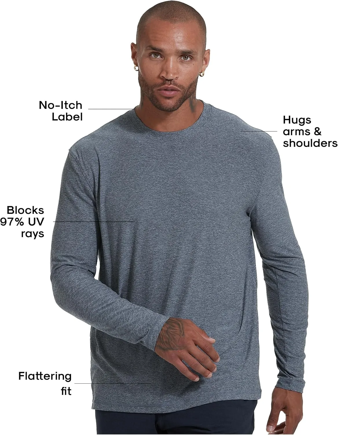 True Classic Workout Shirts for Men - Athletic Tops & Gym Shirts for Men, Quick-Dry Mens Workout Shirt