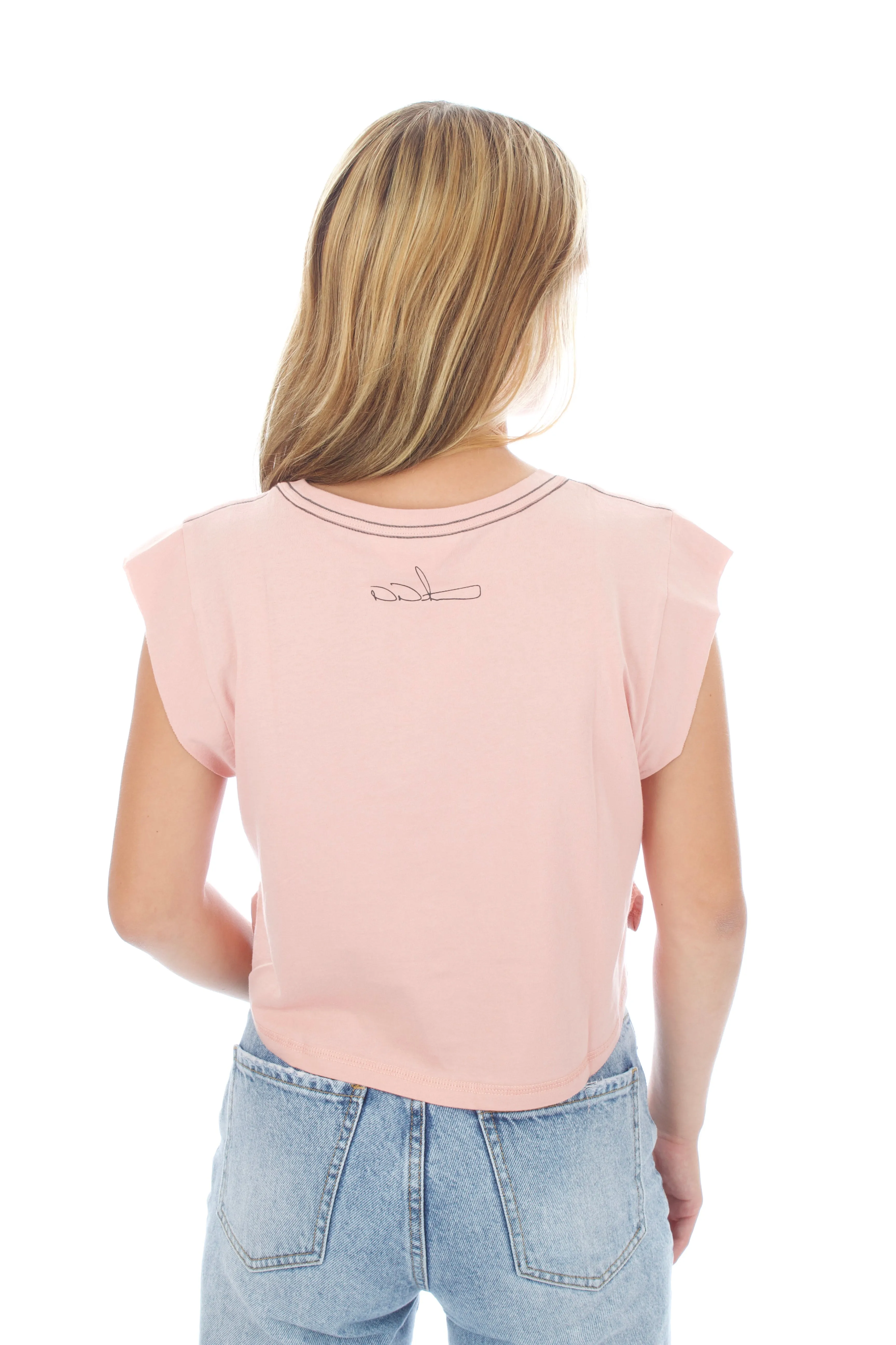 Women's Cropped Tank - Heart - Rose