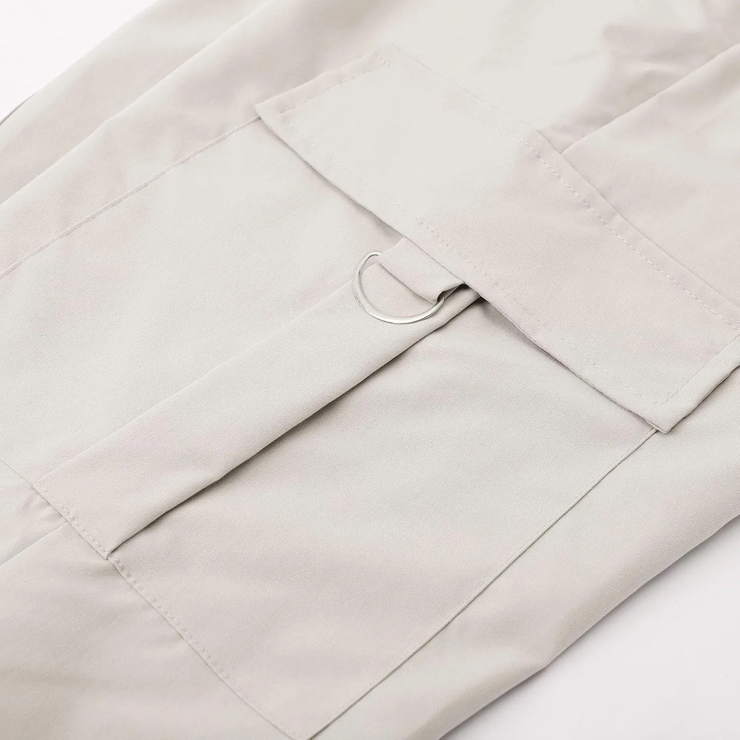 Womens Hiking Wide Leg Cargo Pants Lightweight Quick Dry Outdoor High Waisted Buttons Workout Pants with Pockets